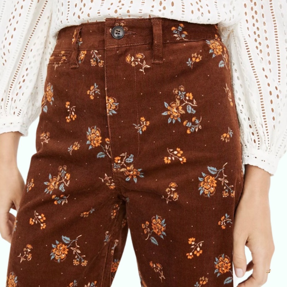 Madewell Emmett Wide-Leg Crop Pants in Mumbai Floral Woman’s 27